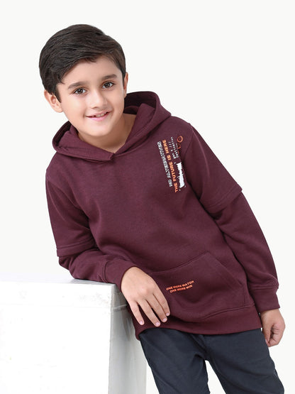 Edenrobe - Boy's Plum Hoodie - EBTH22-007