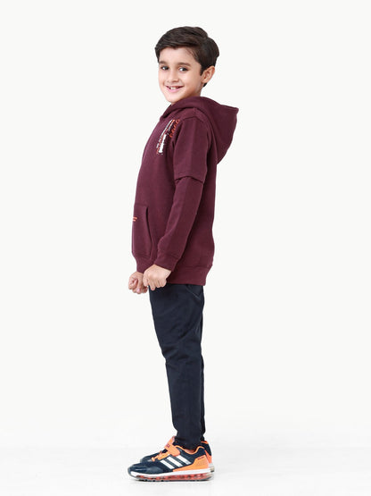Edenrobe - Boy's Plum Hoodie - EBTH22-007