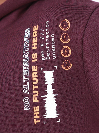 Edenrobe - Boy's Plum Hoodie - EBTH22-007