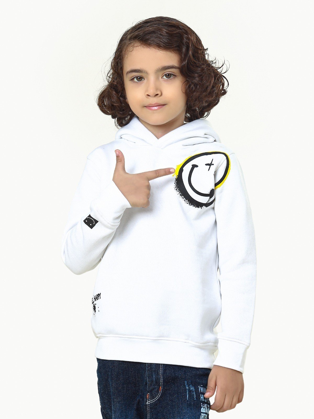 Edenrobe - Boy's Off White Hoodie - EBTH22-008