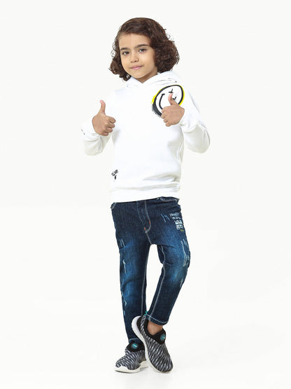 Edenrobe - Boy's Off White Hoodie - EBTH22-008