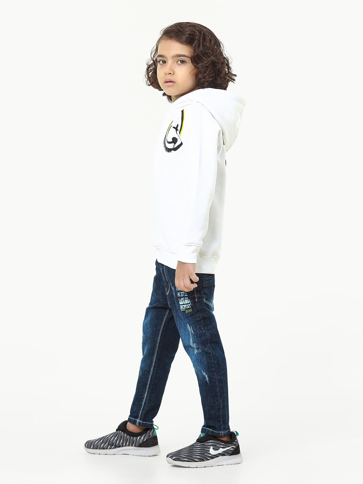 Edenrobe - Boy's Off White Hoodie - EBTH22-008