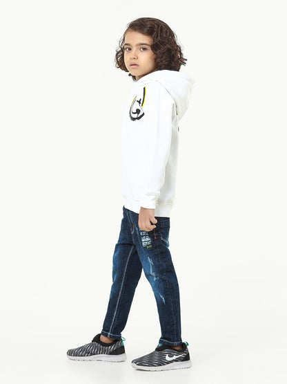 Edenrobe - Boy's Off White Hoodie - EBTH22-008