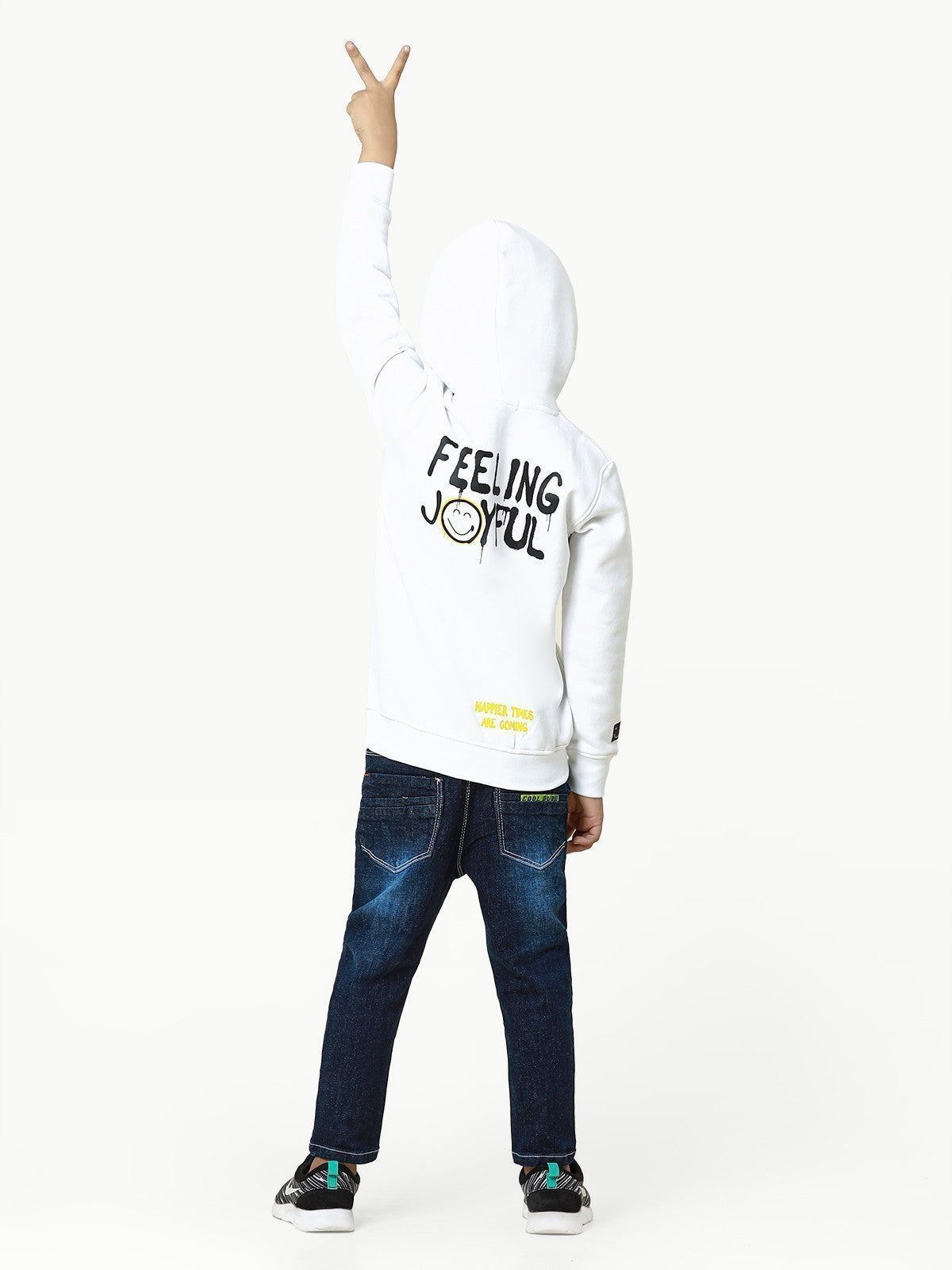 Edenrobe - Boy's Off White Hoodie - EBTH22-008