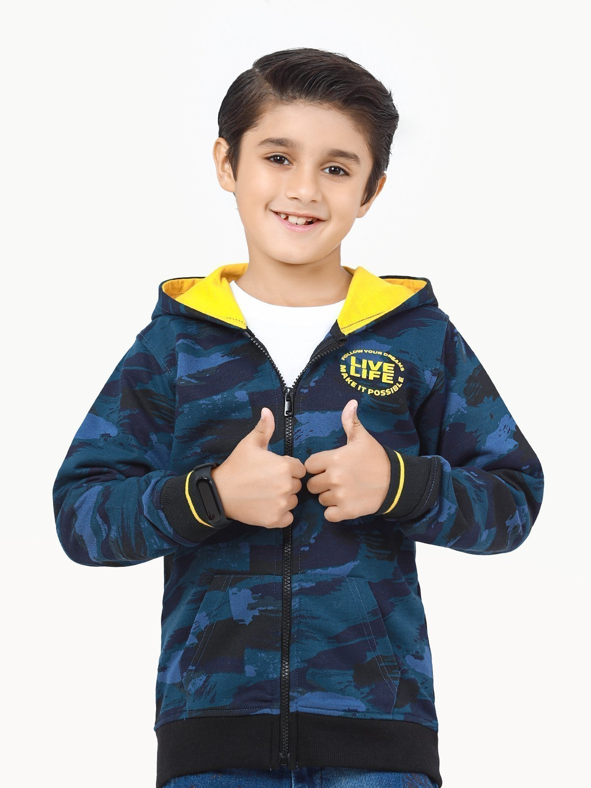 Edenrobe - Boy's Teal Blue Hoodie - EBTH22-013