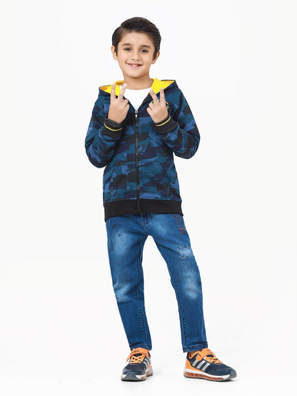 Edenrobe - Boy's Teal Blue Hoodie - EBTH22-013