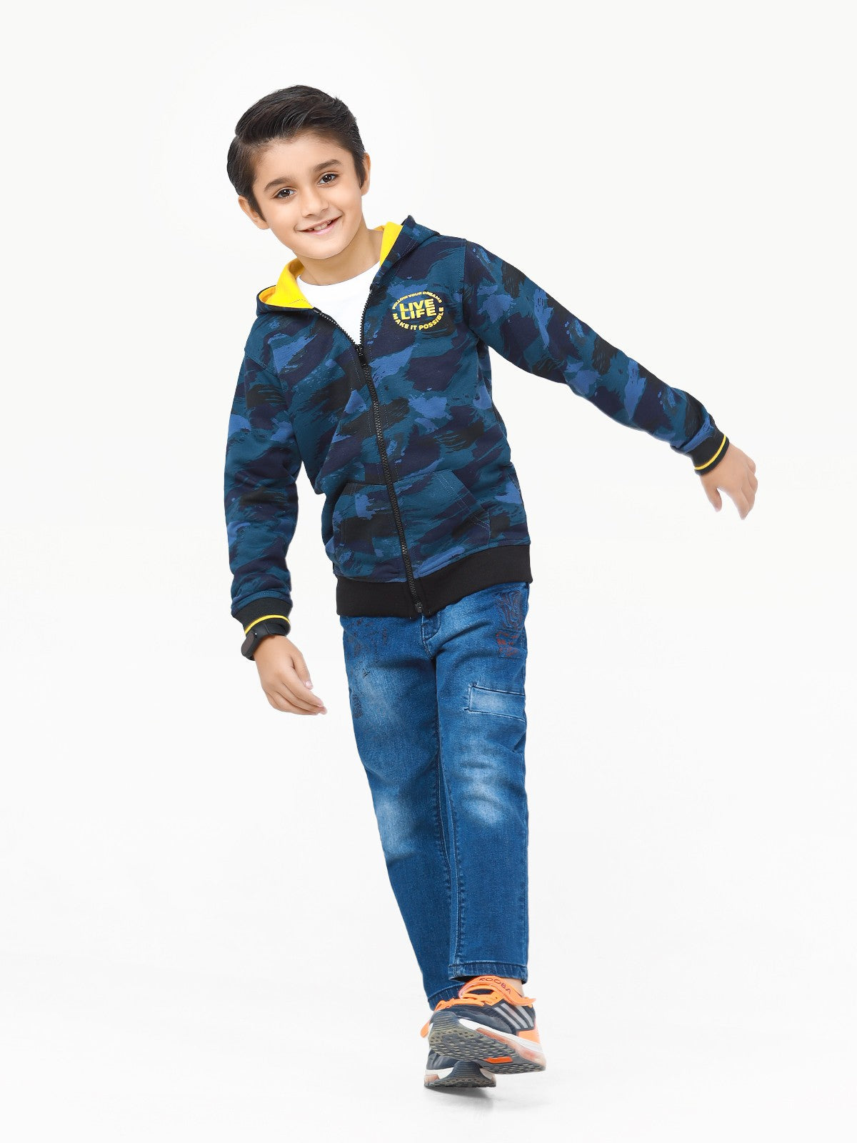 Edenrobe - Boy's Teal Blue Hoodie - EBTH22-013