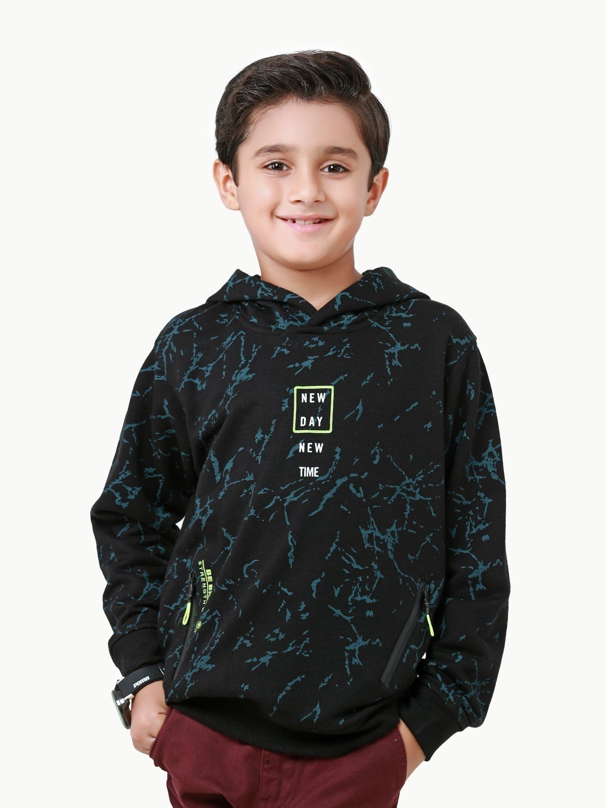 Edenrobe - Boy's Black Hoodie - EBTH22-014