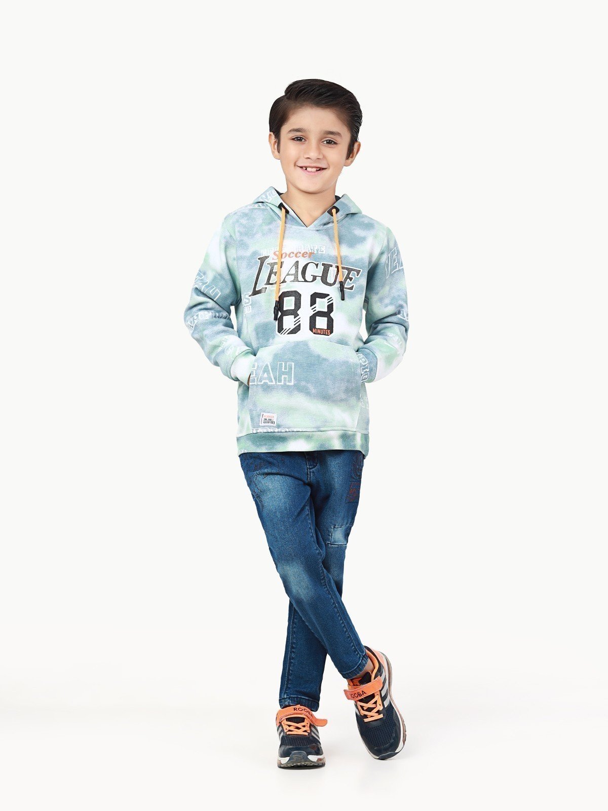 Edenrobe - Boy's Light Blue Hoodie - EBTH22-016