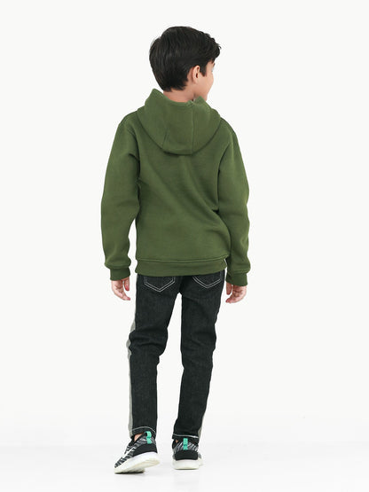 Edenrobe - Boy's Army Green Hoodie - EBTH22-017