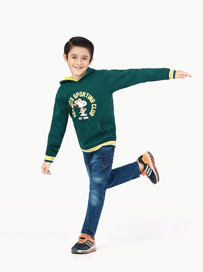 Edenrobe - Boy's Dark Green Hoodie - EBTH22-021