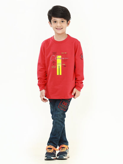 Edenrobe - Boy's Red Sweatshirt - EBTSS21-002