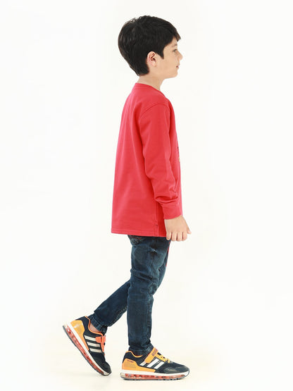 Edenrobe - Boy's Red Sweatshirt - EBTSS21-002