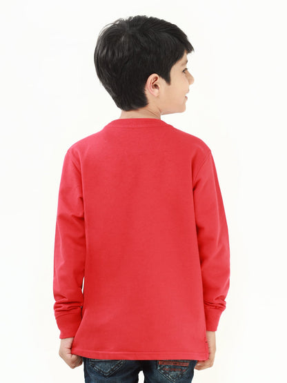 Edenrobe - Boy's Red Sweatshirt - EBTSS21-002