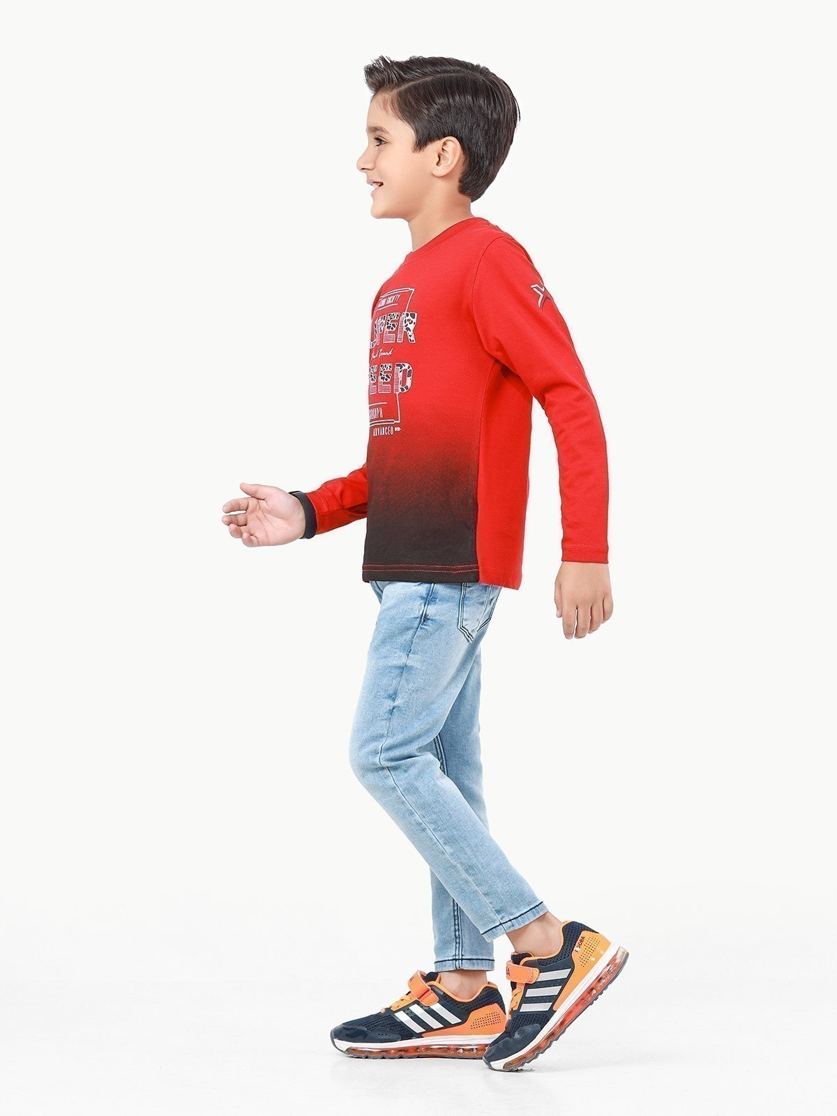 Edenrobe - Boy's Red Full Sleeve T-Shirt - EBTGF22-011