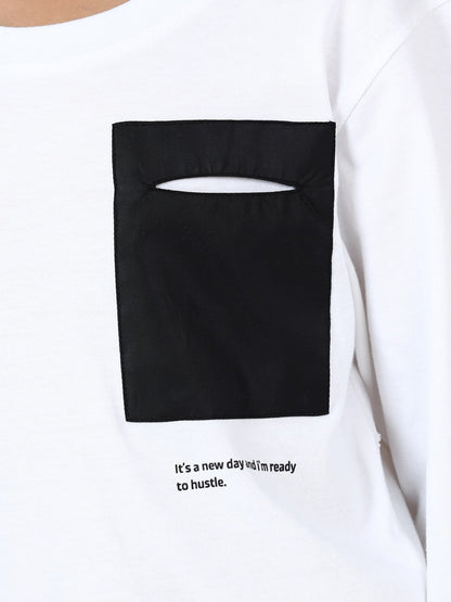 Edenrobe - Boy's White Full Sleeve T-Shirt - EBTGF22-015