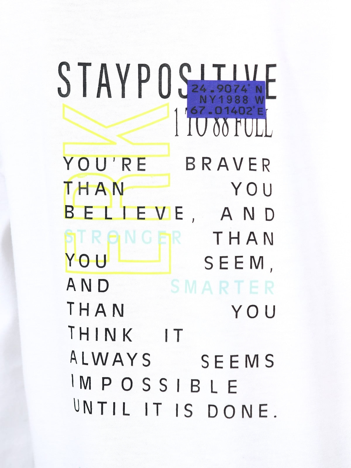 Edenrobe - Boy's White Full Sleeve T-Shirt - EBTGF22-015