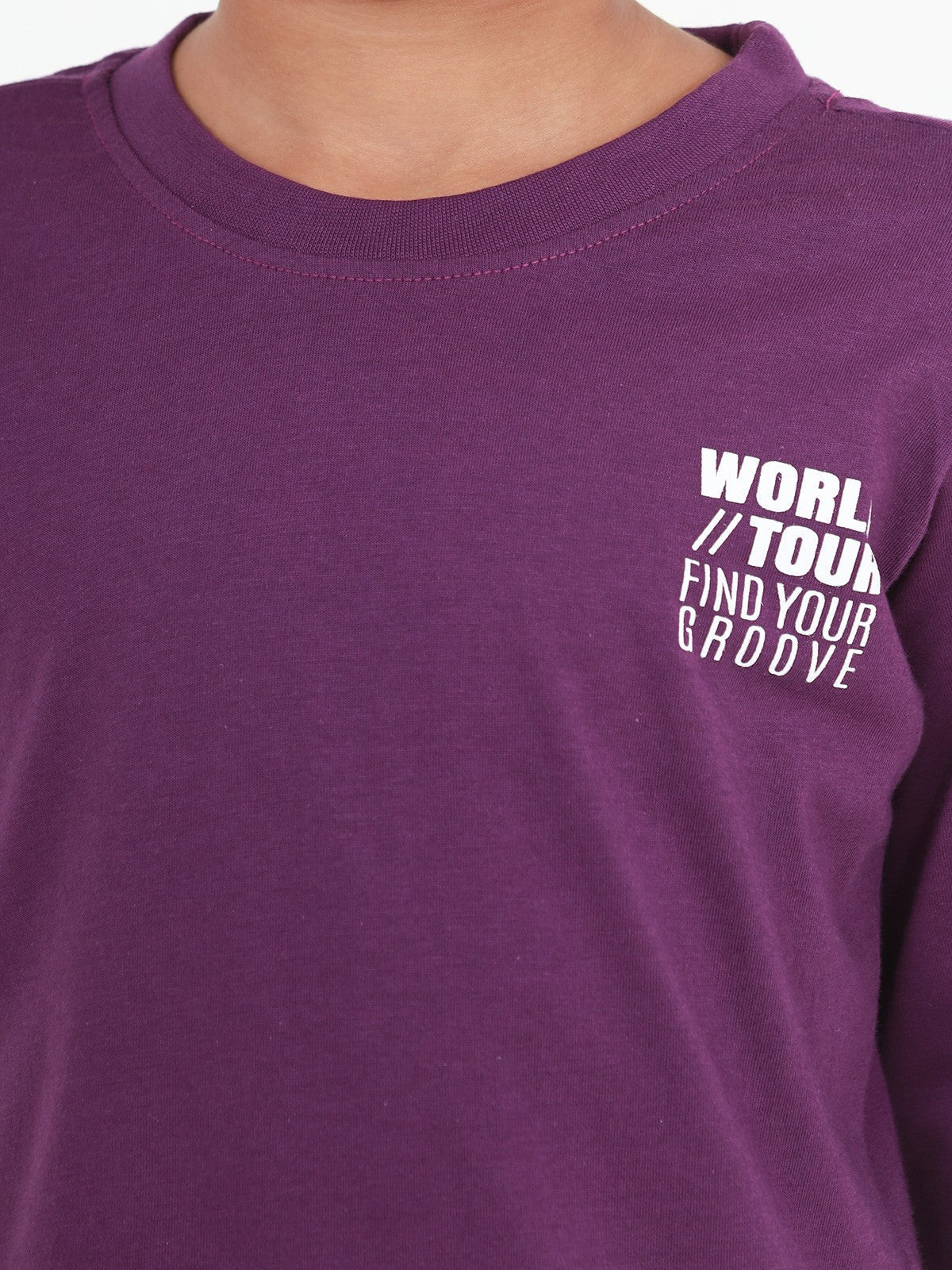 Edenrobe - Boy's Light Purple Full Sleeve T-Shirt - EBTGF22-021