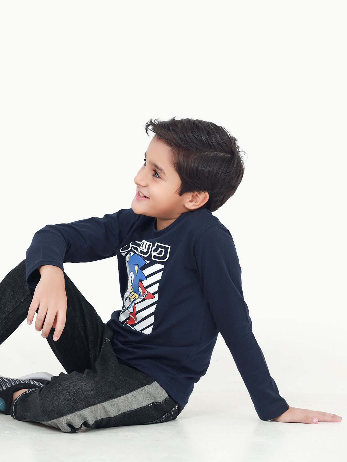Edenrobe - Boy's Navy Full Sleeve T-Shirt - EBTGF22-022