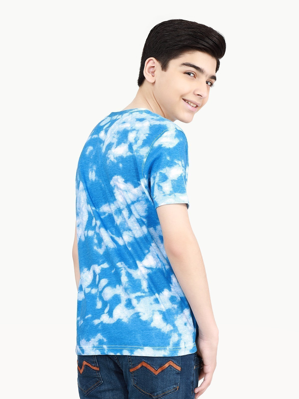 Edenrobe - Boy's White & Blue T-Shirt - EBTTS21-063