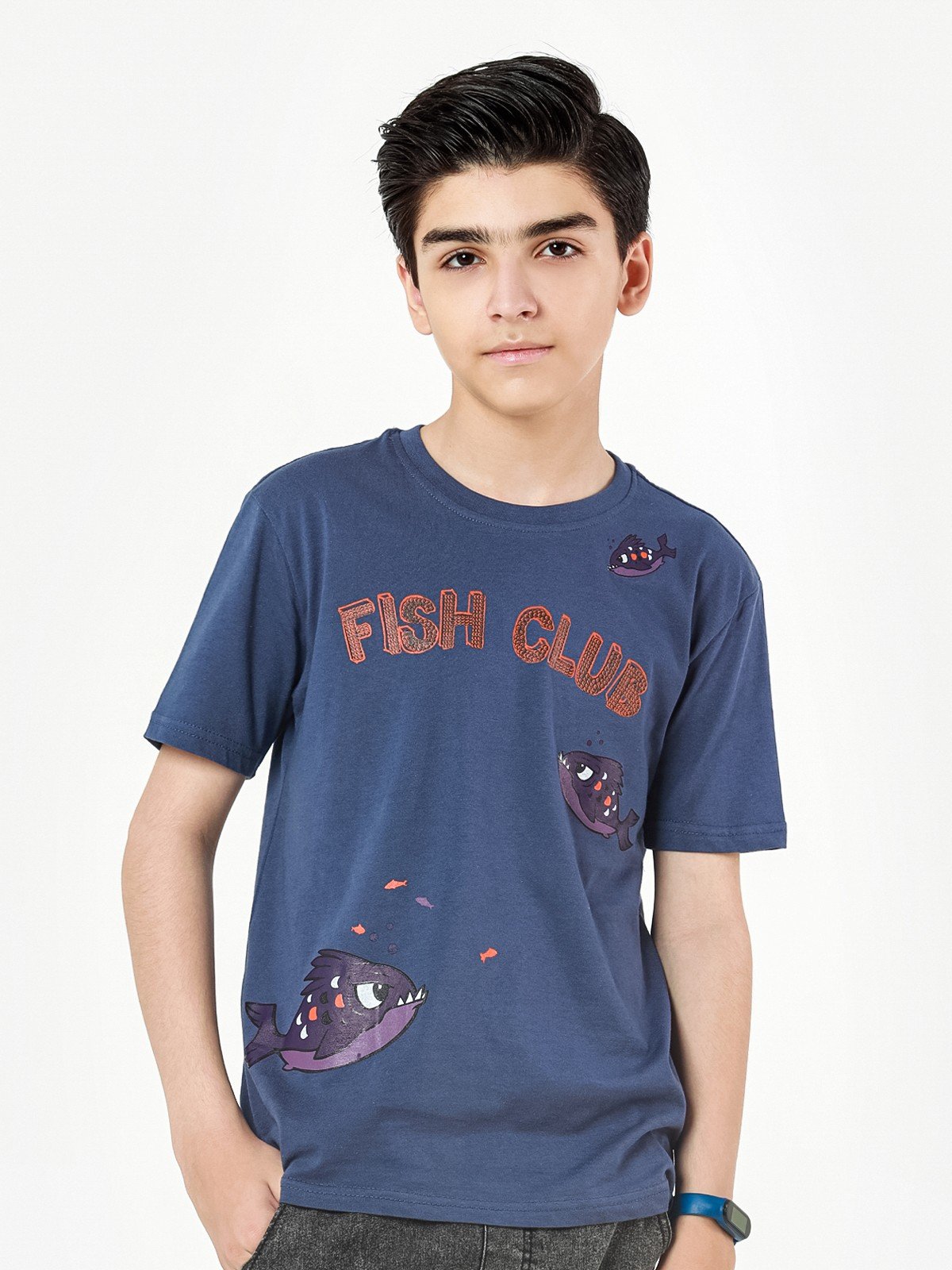 Edenrobe - Boy's Navy Blue T-Shirt - EBTTS22-010