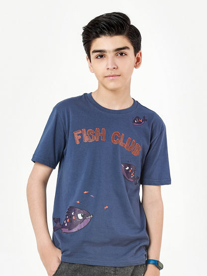 Edenrobe - Boy's Navy Blue T-Shirt - EBTTS22-010