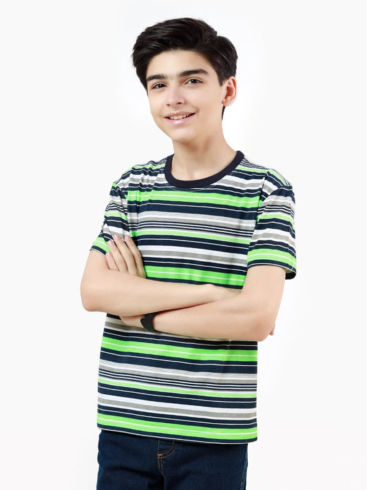 Edenrobe - Boy's Multi Stripe T-Shirt - EBTTS22-013