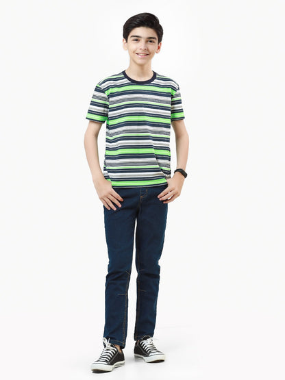 Edenrobe - Boy's Multi Stripe T-Shirt - EBTTS22-013