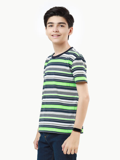 Edenrobe - Boy's Multi Stripe T-Shirt - EBTTS22-013