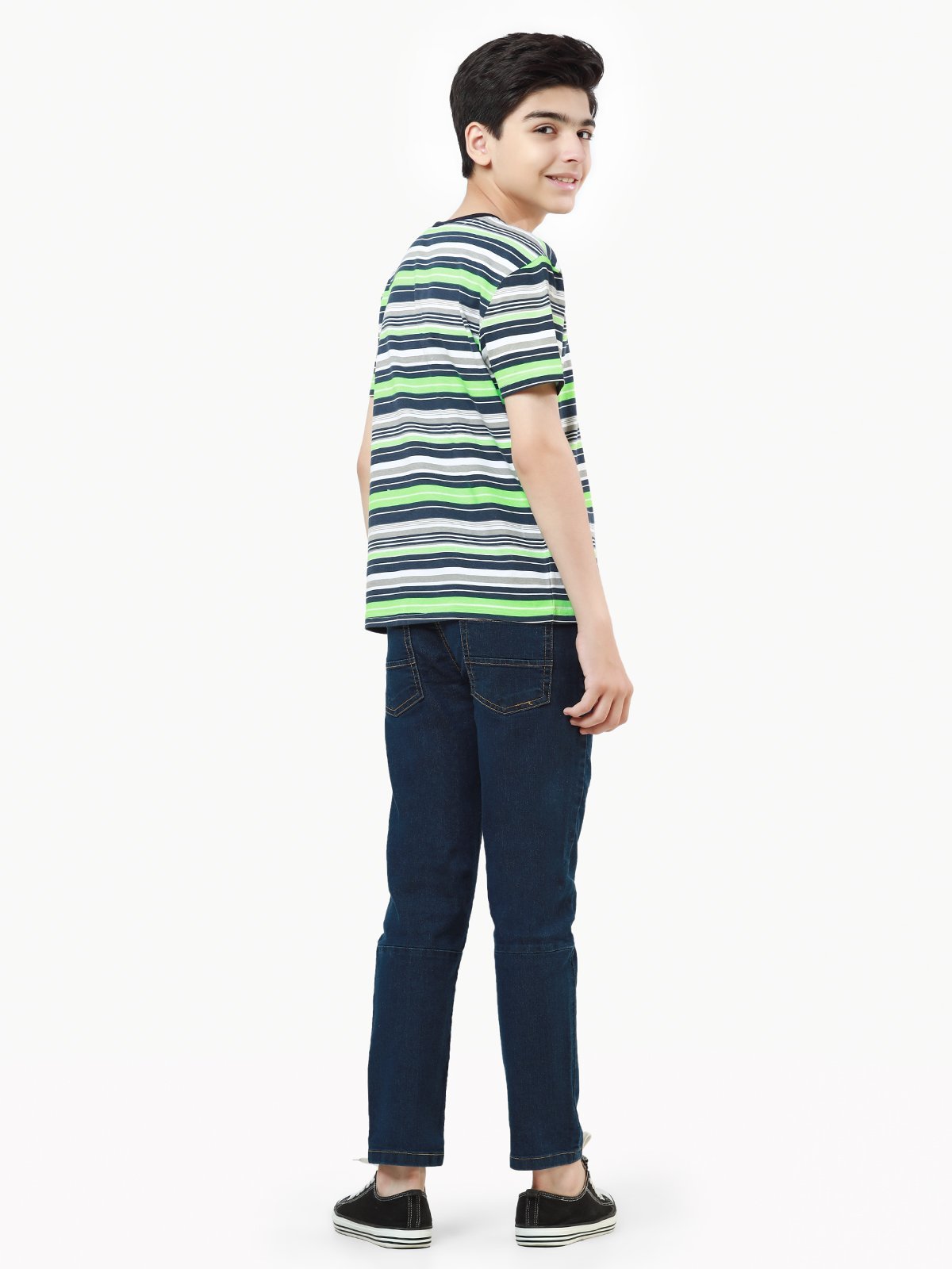 Edenrobe - Boy's Multi Stripe T-Shirt - EBTTS22-013