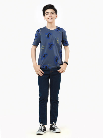 Edenrobe - Boy's Deep Purple T-Shirt - EBTTS22-025