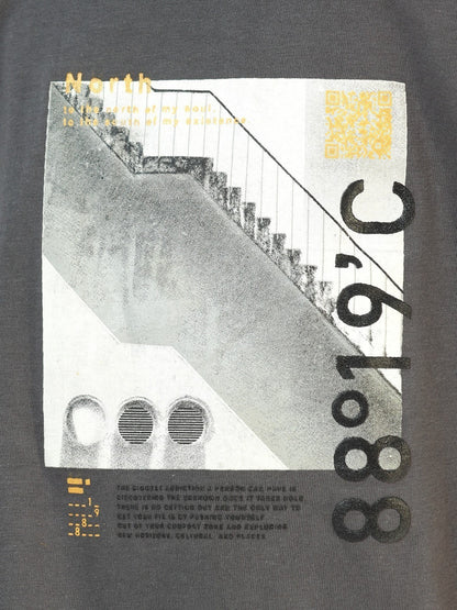 Edenrobe - Boy's Grey & Black T-Shirt - EBTTS22-030