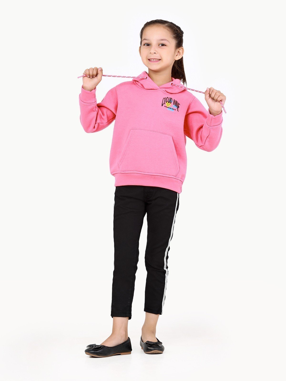Edenrobe - Girl's Pink Hoodie - EGTH22-002
