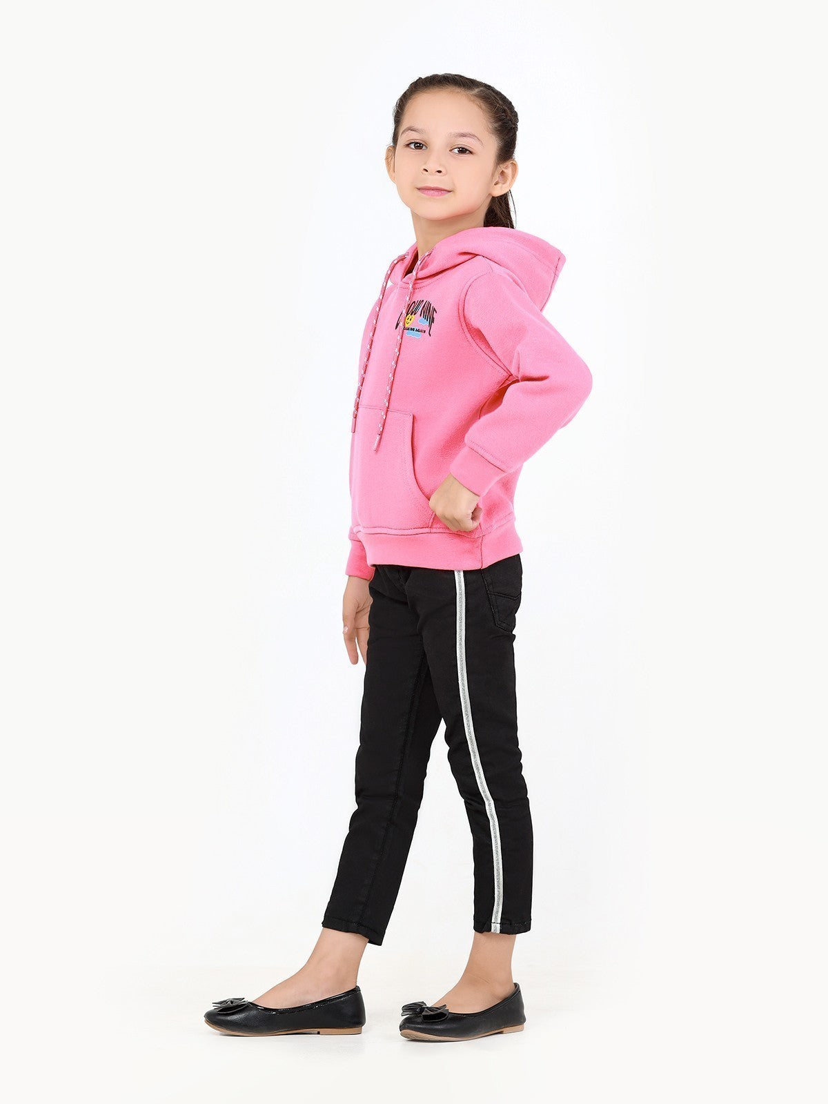Edenrobe - Girl's Pink Hoodie - EGTH22-002