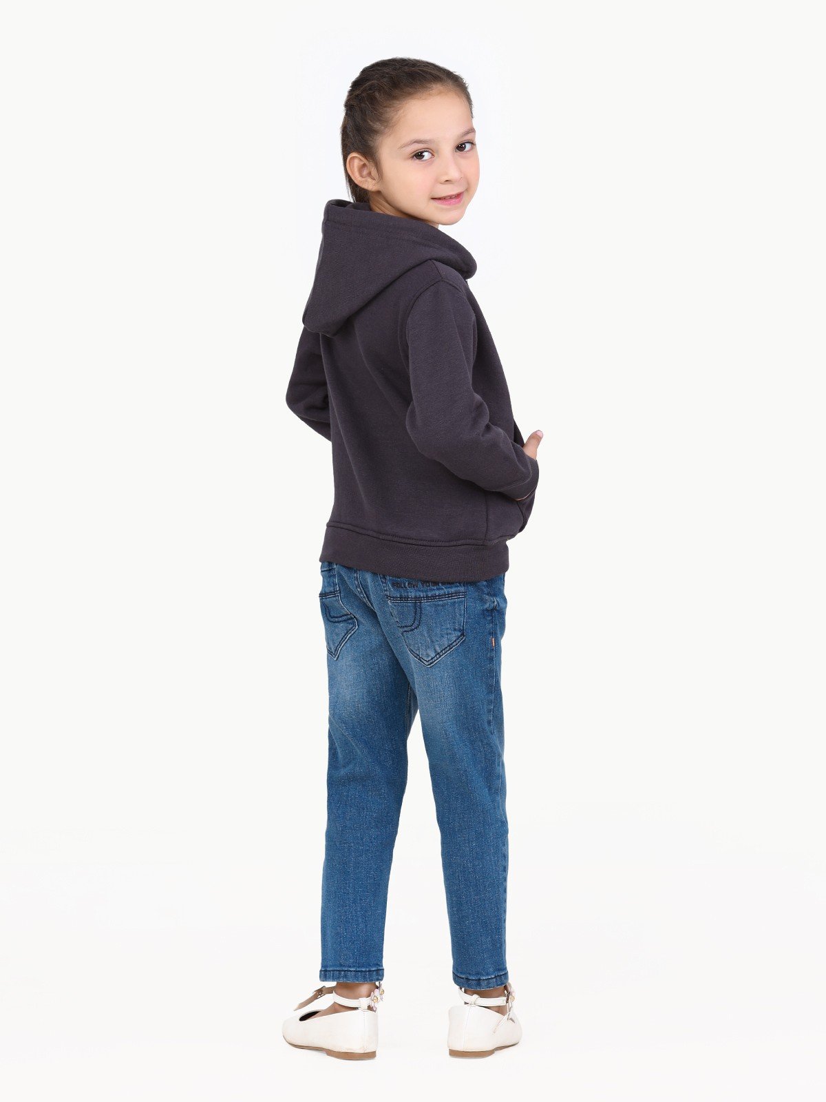 Edenrobe - Girl's Grey Hoodie - EGTH22-003