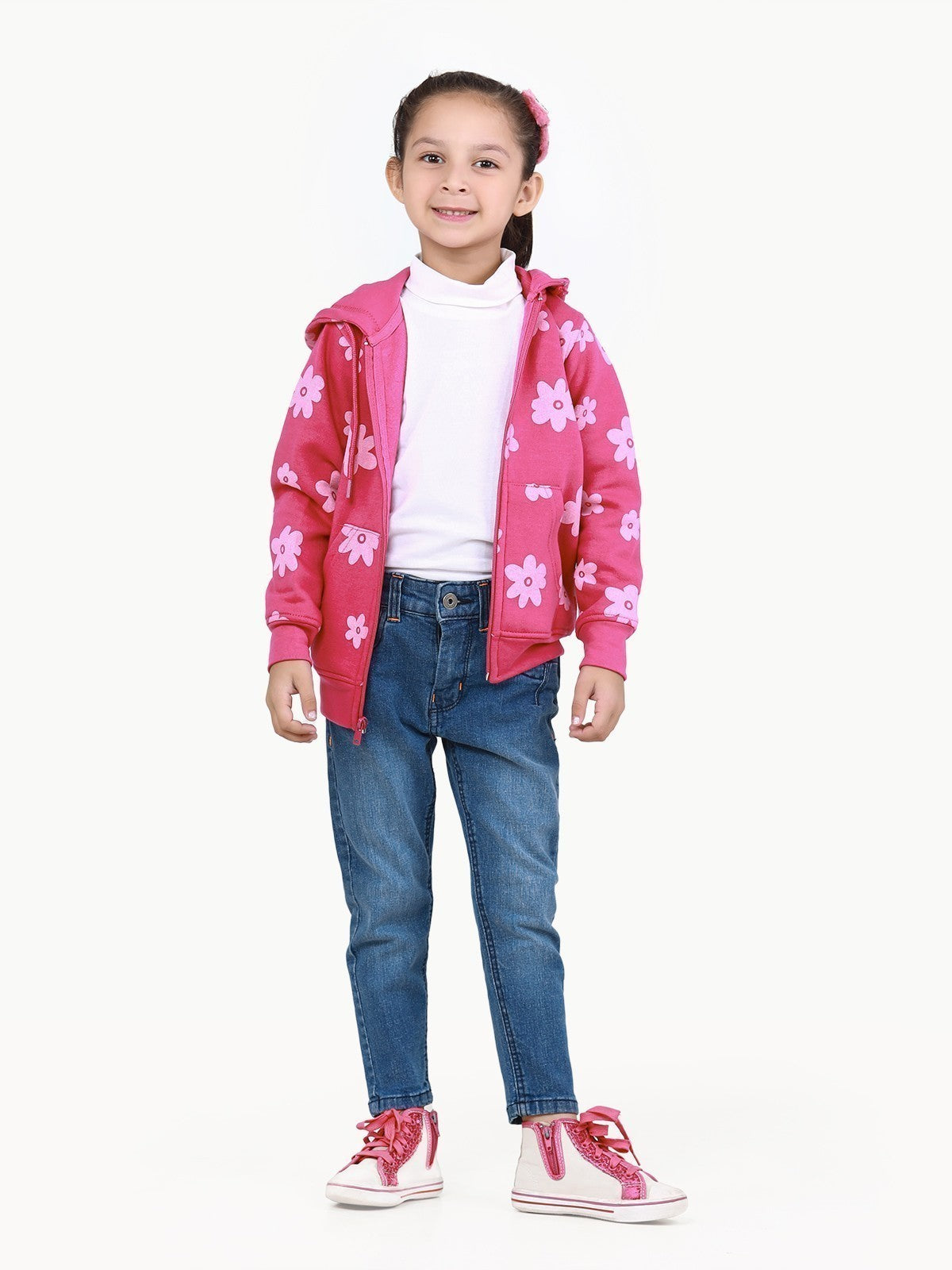 Edenrobe - Girl's Pink Hoodie - EGTH22-004