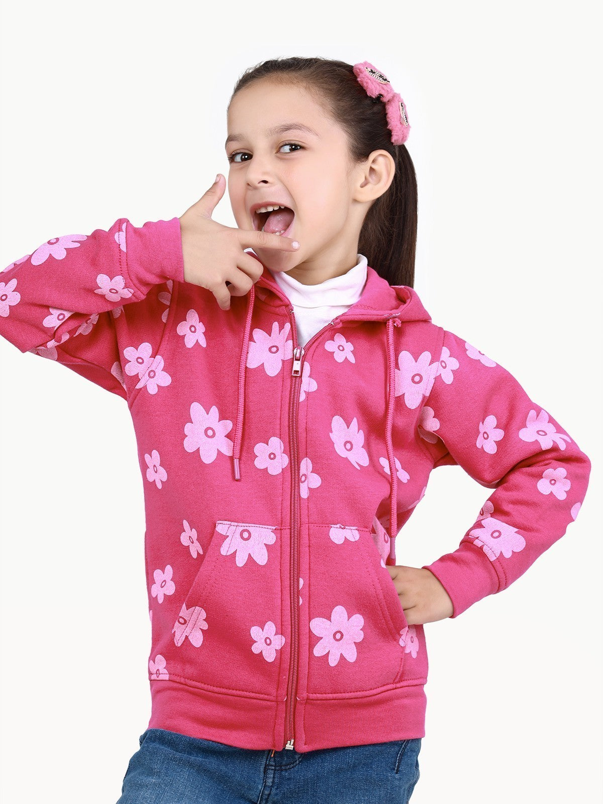 Edenrobe - Girl's Pink Hoodie - EGTH22-004