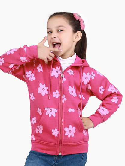 Edenrobe - Girl's Pink Hoodie - EGTH22-004