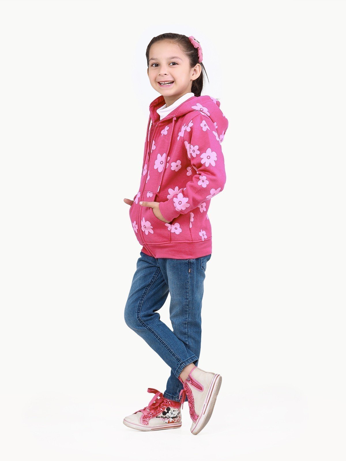 Edenrobe - Girl's Pink Hoodie - EGTH22-004