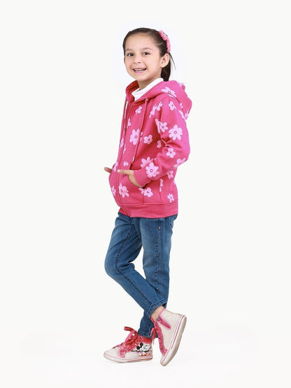 Edenrobe - Girl's Pink Hoodie - EGTH22-004