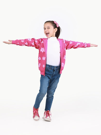 Edenrobe - Girl's Pink Hoodie - EGTH22-004