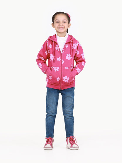Edenrobe - Girl's Pink Hoodie - EGTH22-004