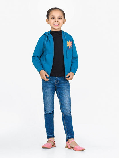 Edenrobe - Girl's Teal Blue Hoodie - EGTH22-006