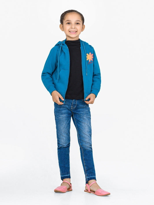 Edenrobe - Girl's Teal Blue Hoodie - EGTH22-006