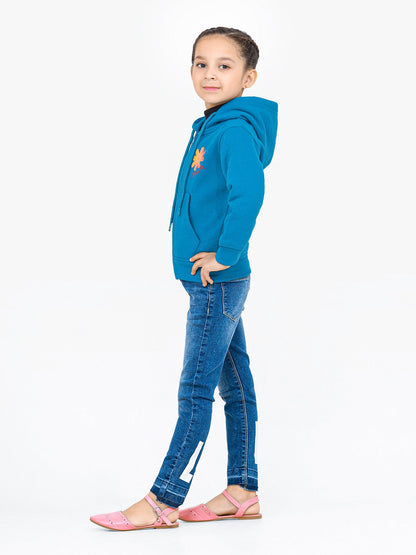 Edenrobe - Girl's Teal Blue Hoodie - EGTH22-006