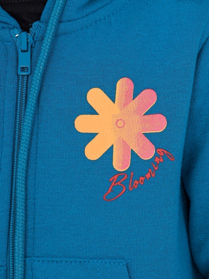 Edenrobe - Girl's Teal Blue Hoodie - EGTH22-006