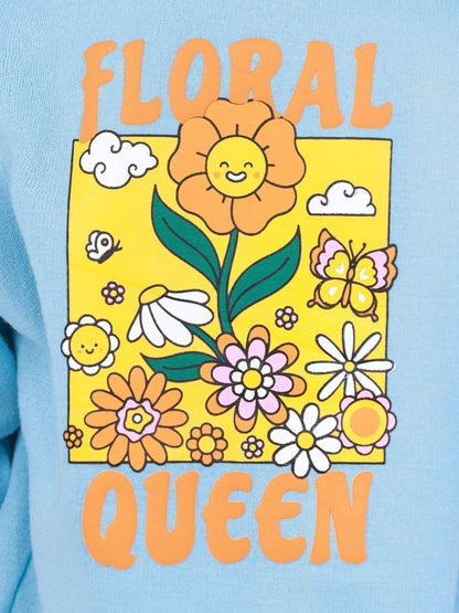 Edenrobe - Girl's Light Blue Hoodie - EGTH22-007