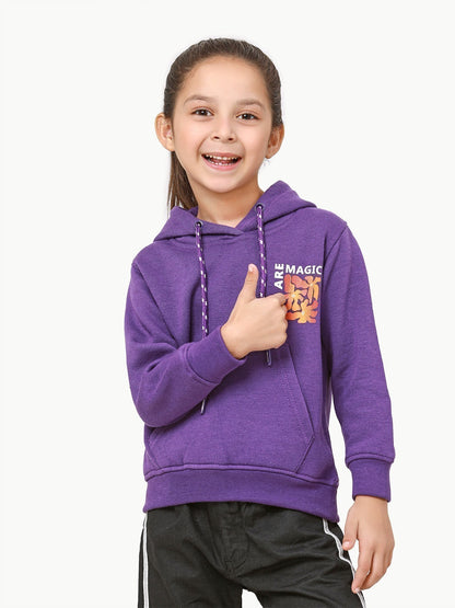 Edenrobe - Girl's Purple Hoodie - EGTH22-008