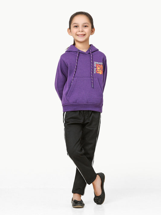 Edenrobe - Girl's Purple Hoodie - EGTH22-008