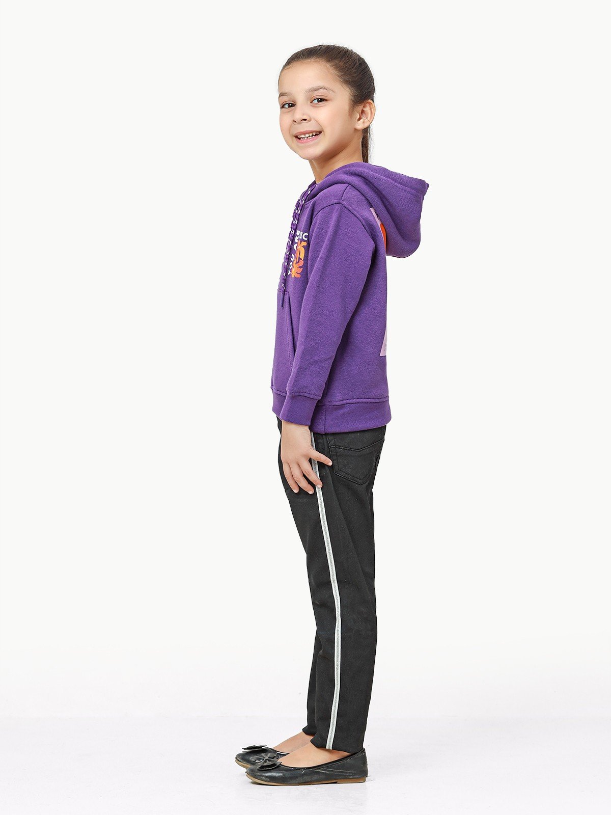 Edenrobe - Girl's Purple Hoodie - EGTH22-008